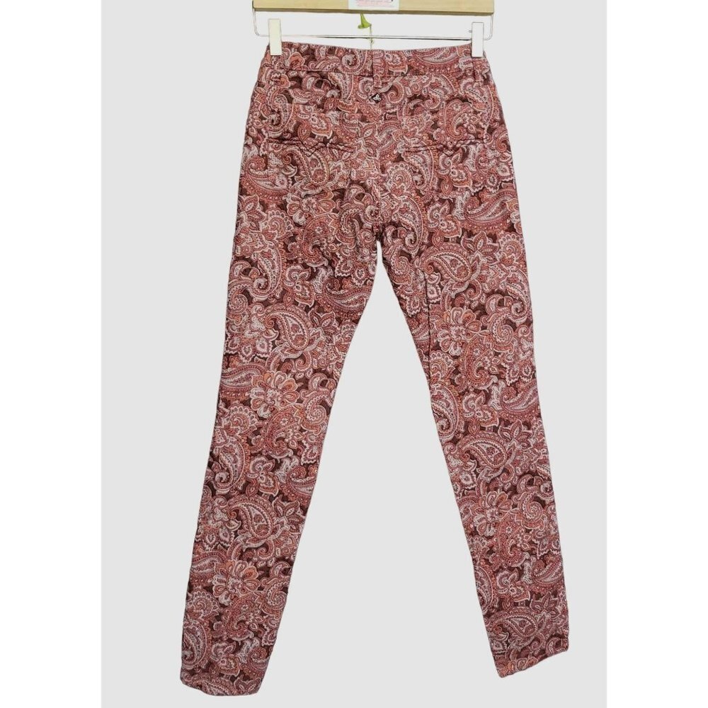 prAna Pink Paisley Corduroy Five Pocket Women's Pant 4 - Picture 3 of 5